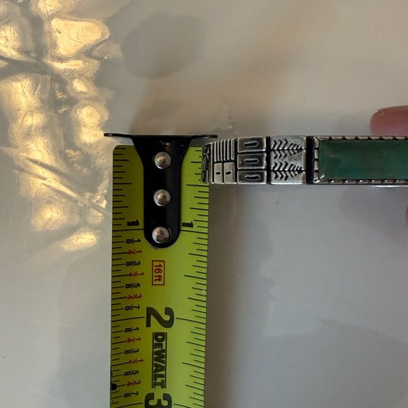 Turquoise cuff bracelet by Roderick Tenorio - Picture 4 of 4